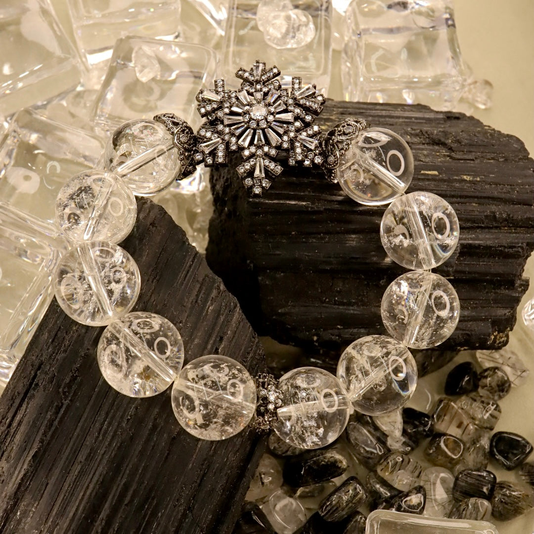 White Azeztulite Bracelet - Let the Storm Snow