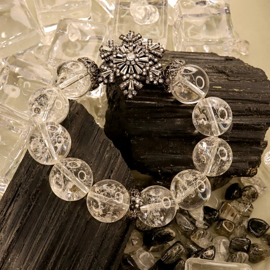 White Azeztulite Bracelet - Let the Storm Snow