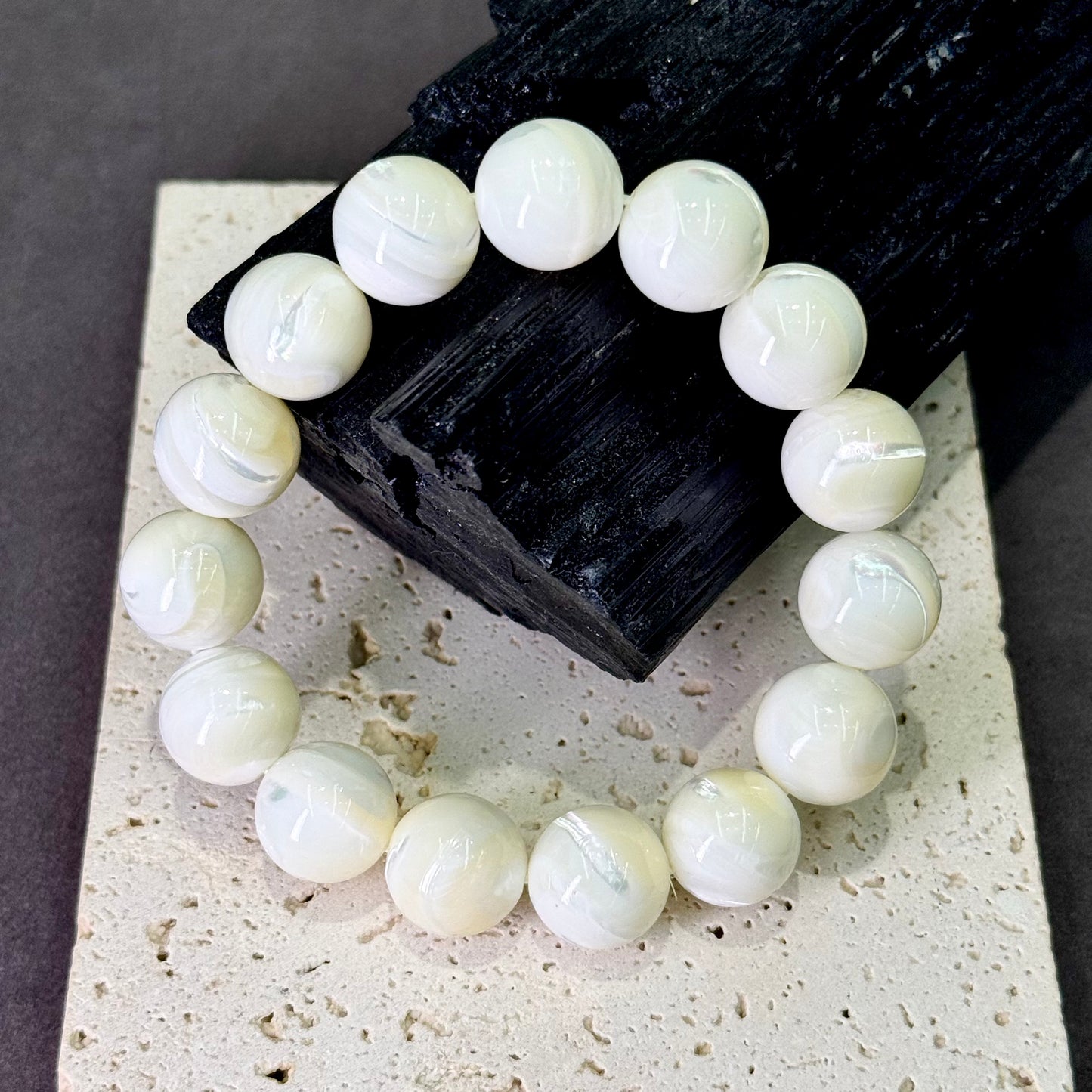 White Shell Bracelet 白贝 - Ocean Pearl 绸缎 🐚🤍