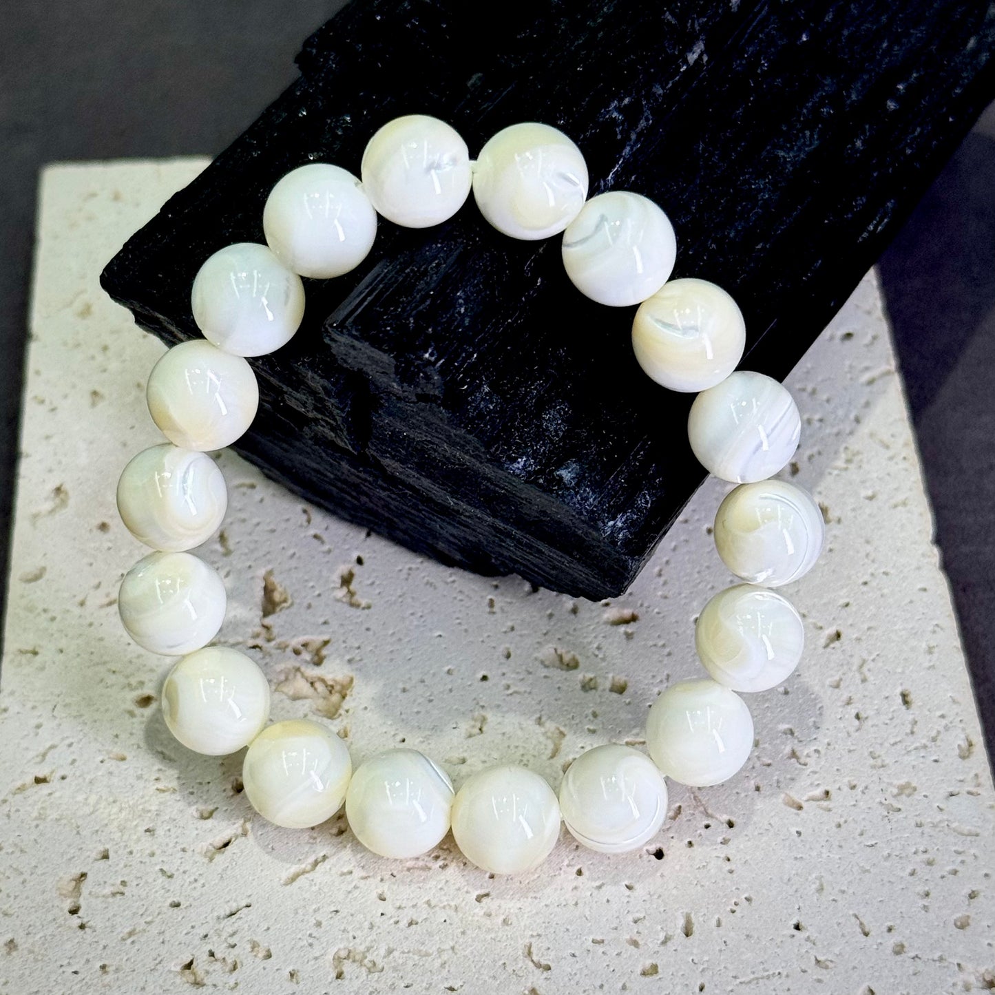 White Shell Bracelet 白贝 - Ocean Pearl 丝缎 🐚🤍