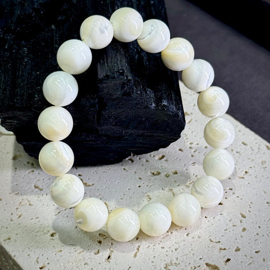 White Shell Bracelet 白贝 - Ocean Pearl 丝缎 🐚🤍