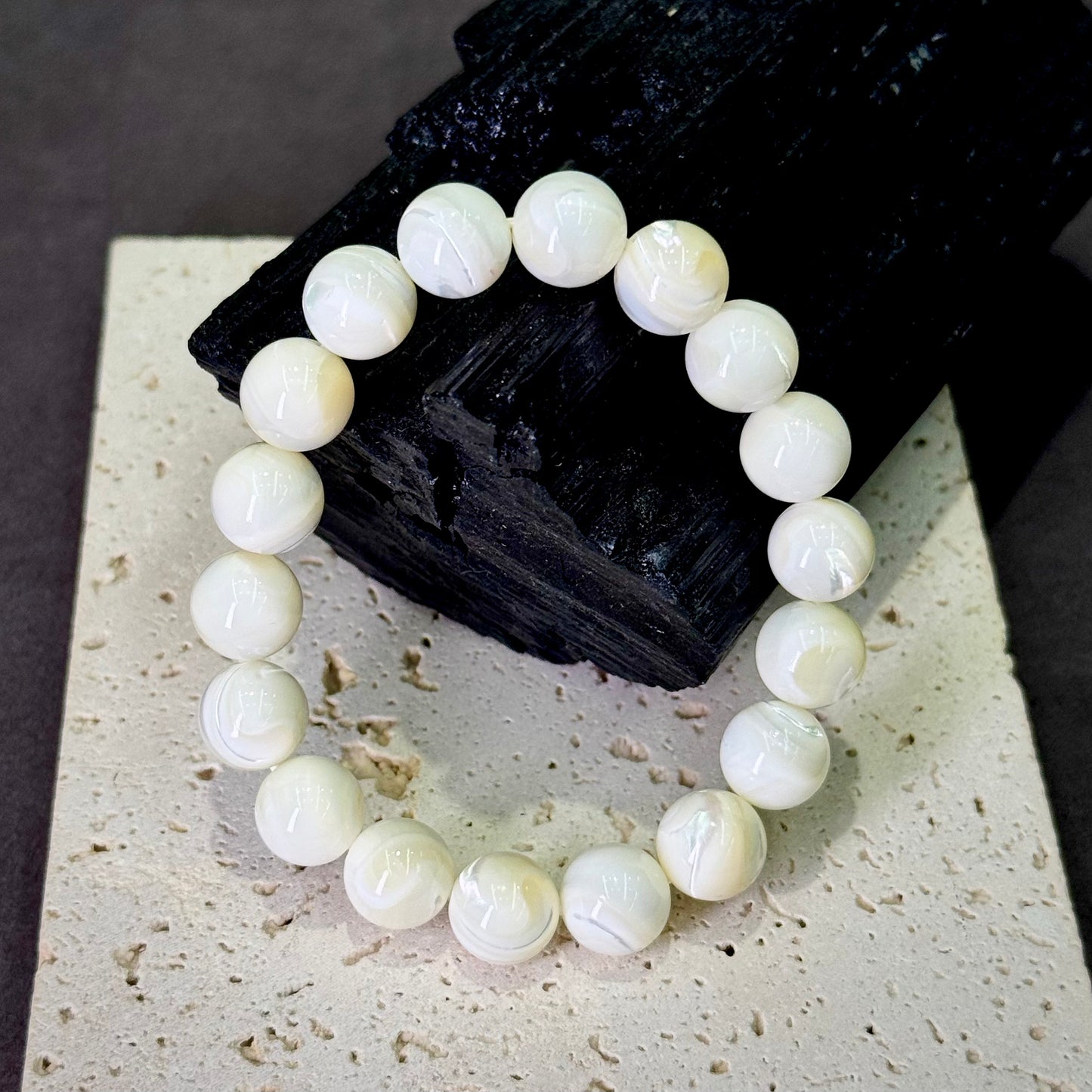 White Shell Bracelet 白贝 - Ocean Pearl 丝缎 🐚🤍