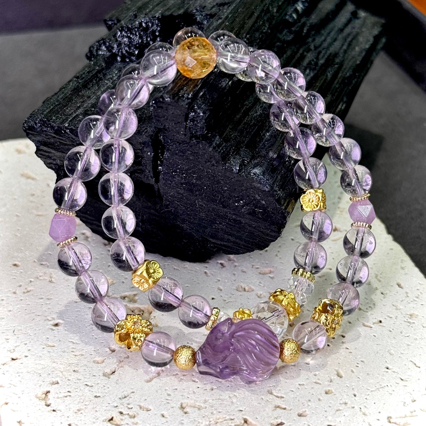 Amethyst Nine-Tailed Fox Bracelet - Mystic Abundance 紫晶灵狐 🦊💜