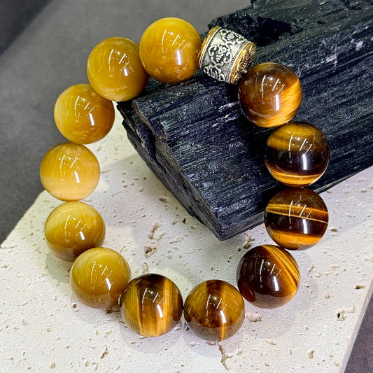 Yellow & Golden Tiger’s Eye Bracelet 黄虎眼 金虎眼 - Golden Majesty 金耀流光