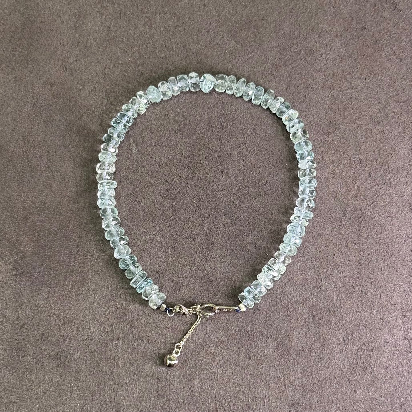 Raw Aquamarine & S925 Silver Bracelet 原矿海蓝宝 s925银 - Ocean Essence 海蓝清境