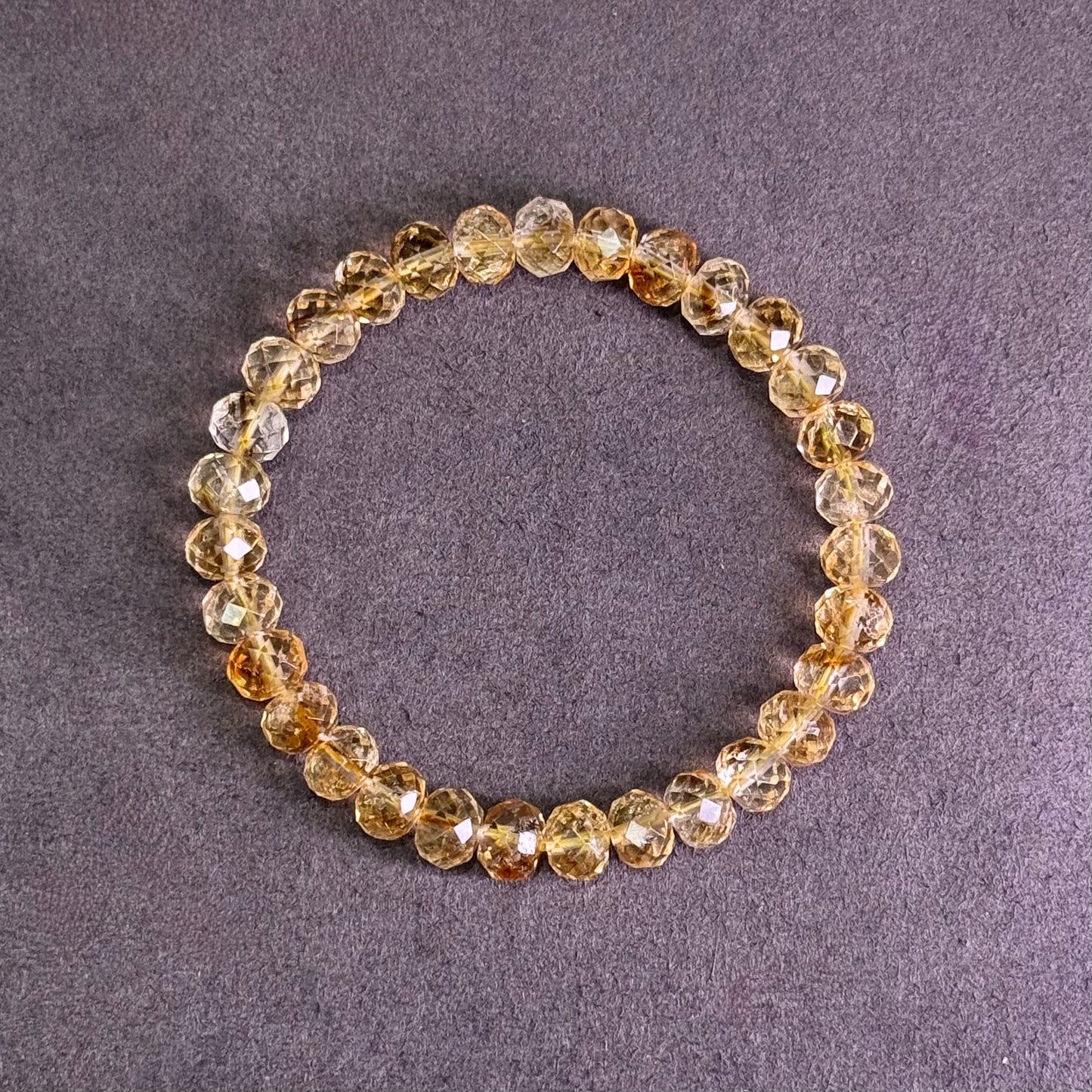 Faceted Citrine Bracelet 黄水晶钻切 - Golden Sparkle 金色闪耀