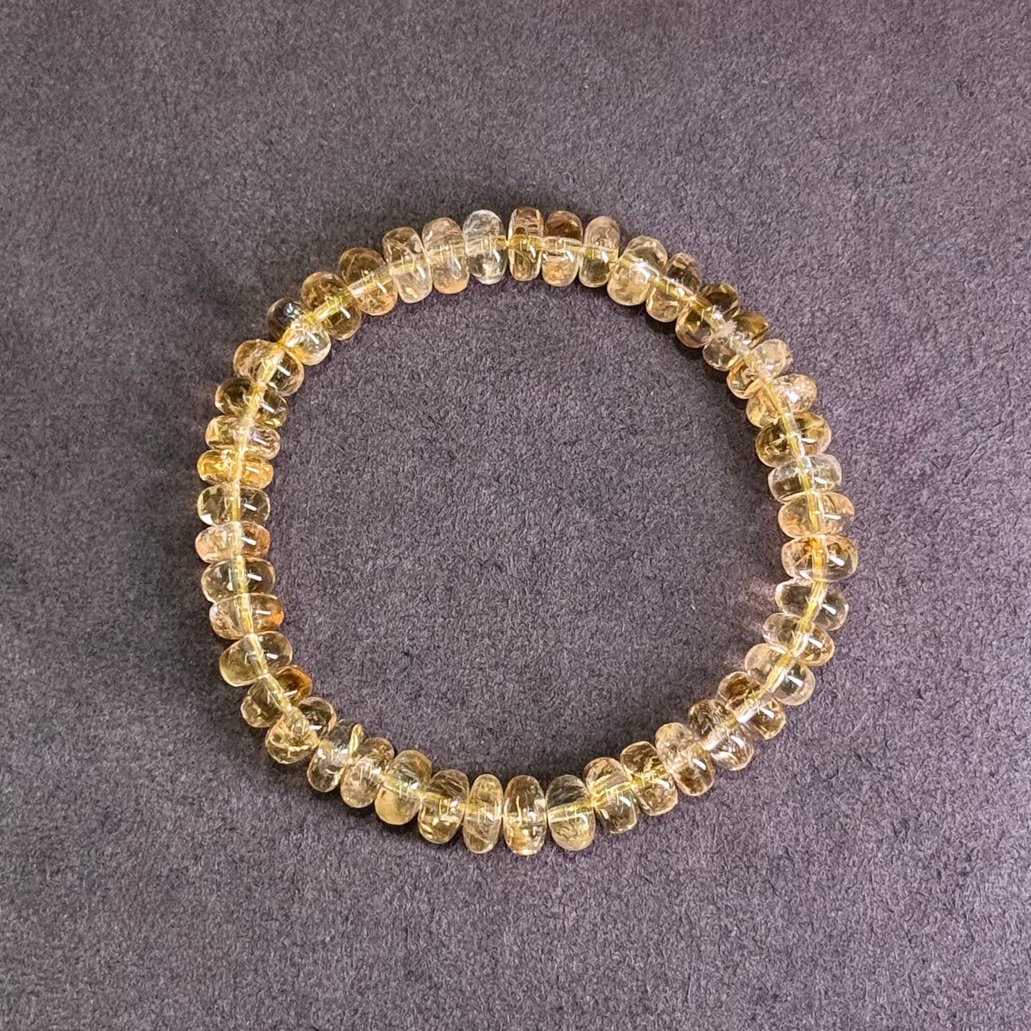 Citrine Abacus Bead Bracelet 黄水晶 - Golden Fortune 金算盘