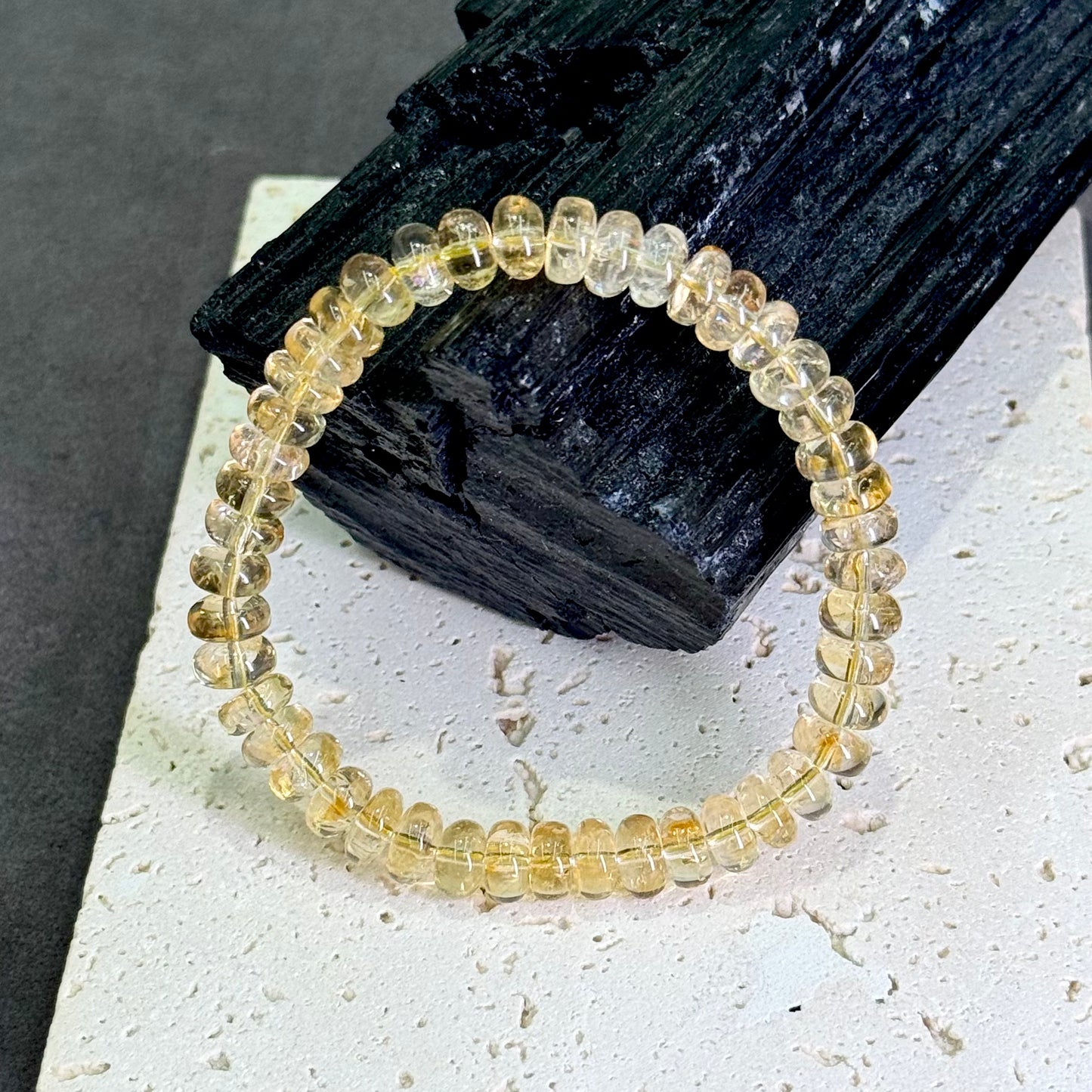 Citrine Abacus Bead Bracelet 黄水晶 - Golden Fortune 金算盘