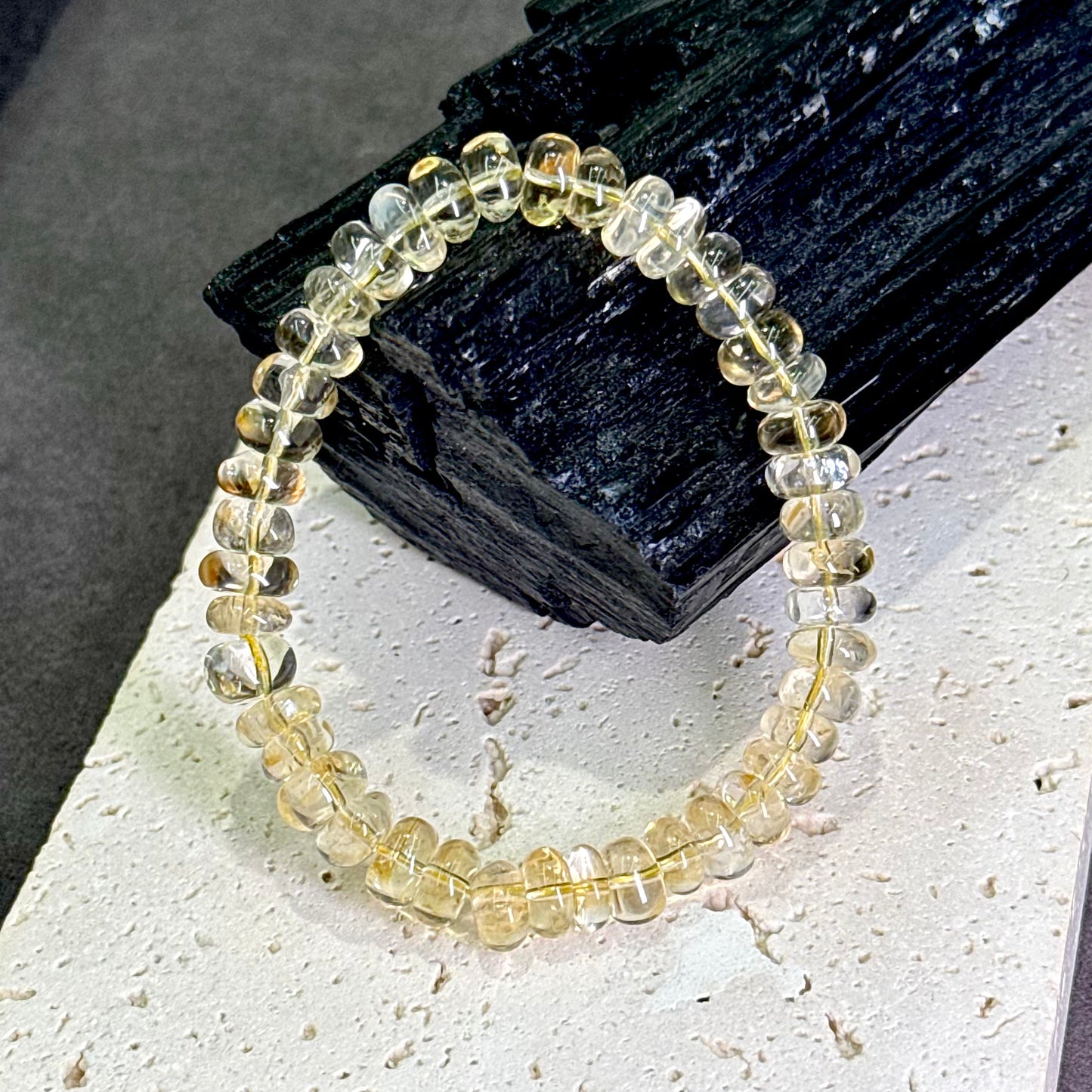 Brazilian Citrine Abacus Bead Bracelet 巴西黄水晶 - Golden Fortune 巴西金算盘