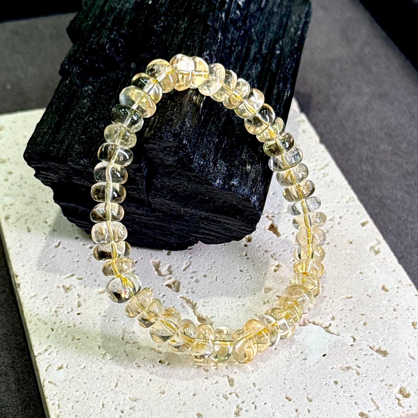 Brazilian Citrine Abacus Bead Bracelet 巴西黄水晶 - Golden Fortune 巴西金算盘