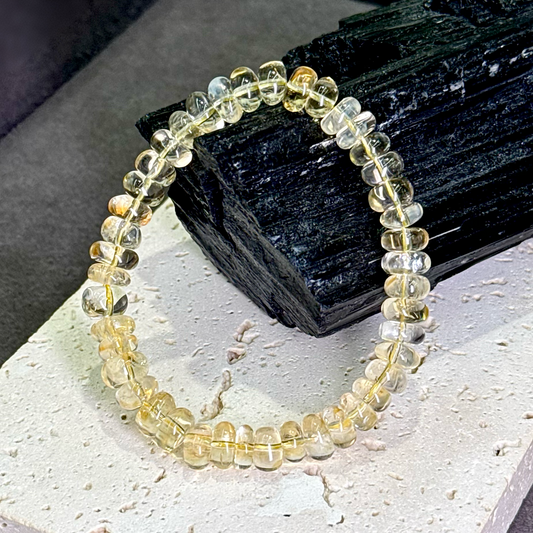 Brazilian Citrine Abacus Bead Bracelet 巴西黄水晶 - Golden Fortune 巴西金算盘