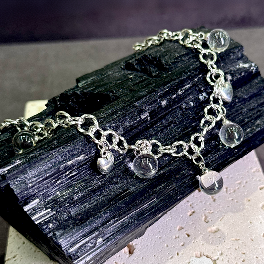 Clear Quartz Bubble Bead Bracelet 白水晶 钛钢 - Crystal Bubbles 晶透泡泡