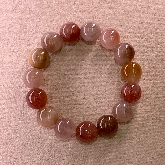 Cat-Eye Jelly Rabbit Hair Quartz Bracelet 猫眼果冻体 彩兔毛 - Tea Jelly 湿漉漉茶冻