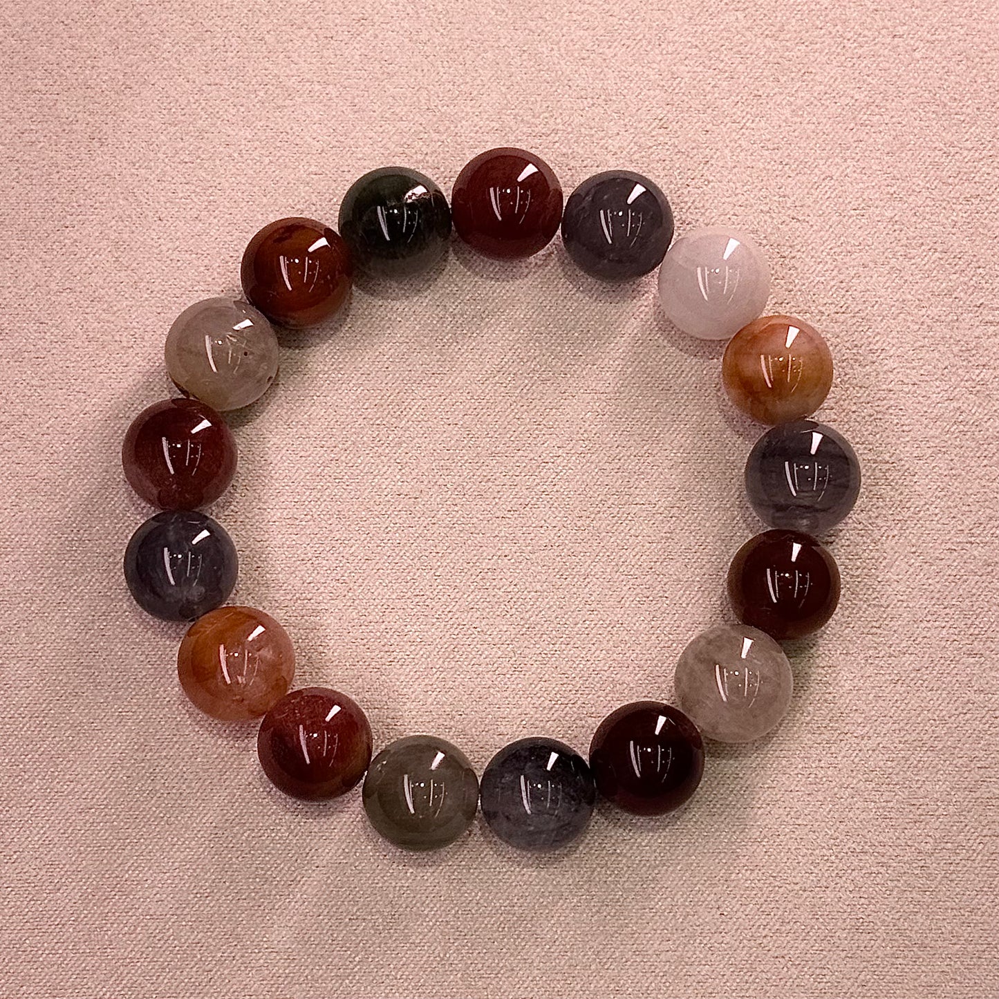 Rabbit Hair Quartz Bracelet 敦煌色系 油画体 彩兔毛 - Dunhuang Mural Zen 敦煌壁画