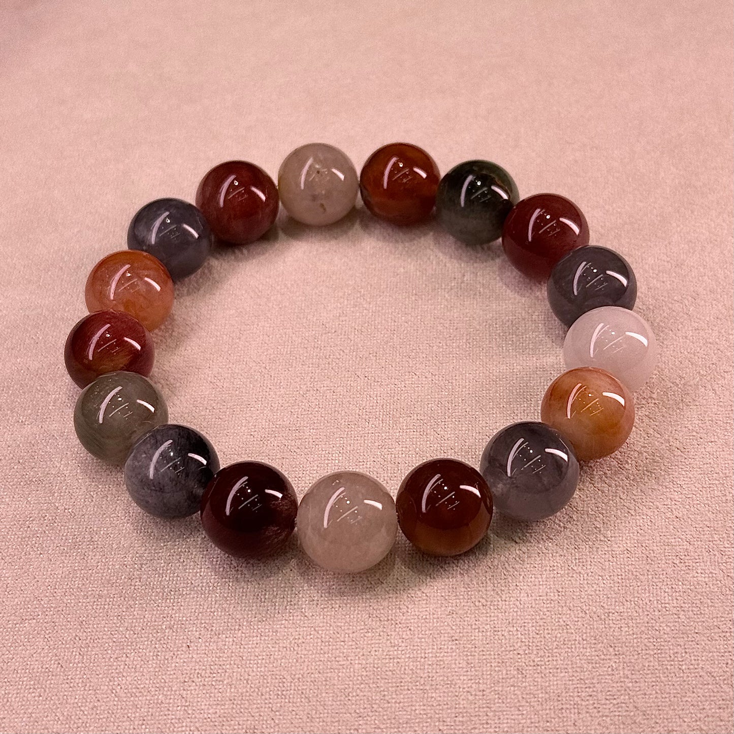 Rabbit Hair Quartz Bracelet 敦煌色系 油画体 彩兔毛 - Dunhuang Mural Zen 敦煌壁画