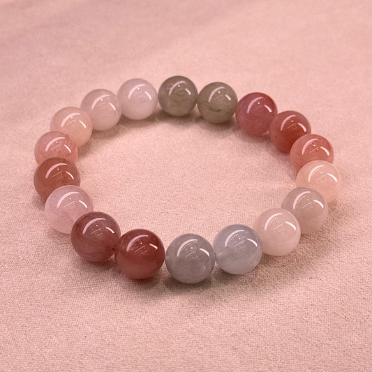 Rabbit Hair Quartz Bracelet 糖果色油画体 彩兔毛 - Candy House 糖果屋 B