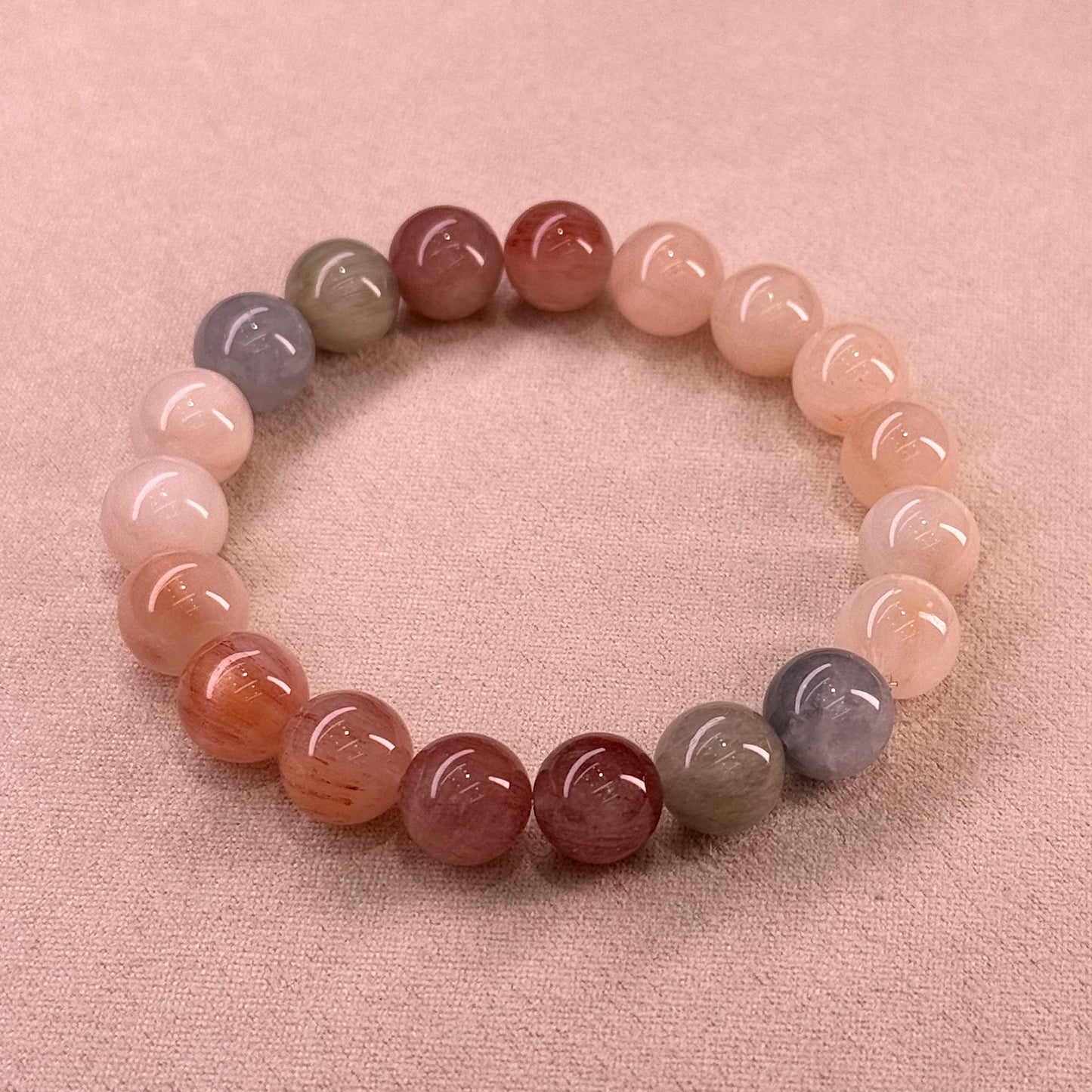 Rabbit Hair Quartz Bracelet 糖果色油画体 彩兔毛 - Candy House 糖果屋 C