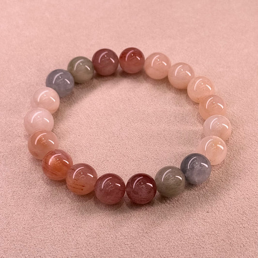 Rabbit Hair Quartz Bracelet 糖果色油画体 彩兔毛 - Candy House 糖果屋 C