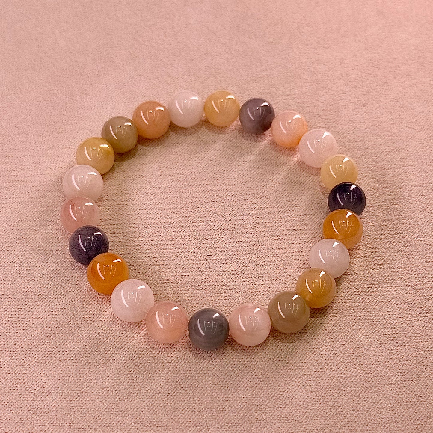 Rabbit Hair Quartz Bracelet 糖果色油画体 彩兔毛 - Candy House 糖果屋 D