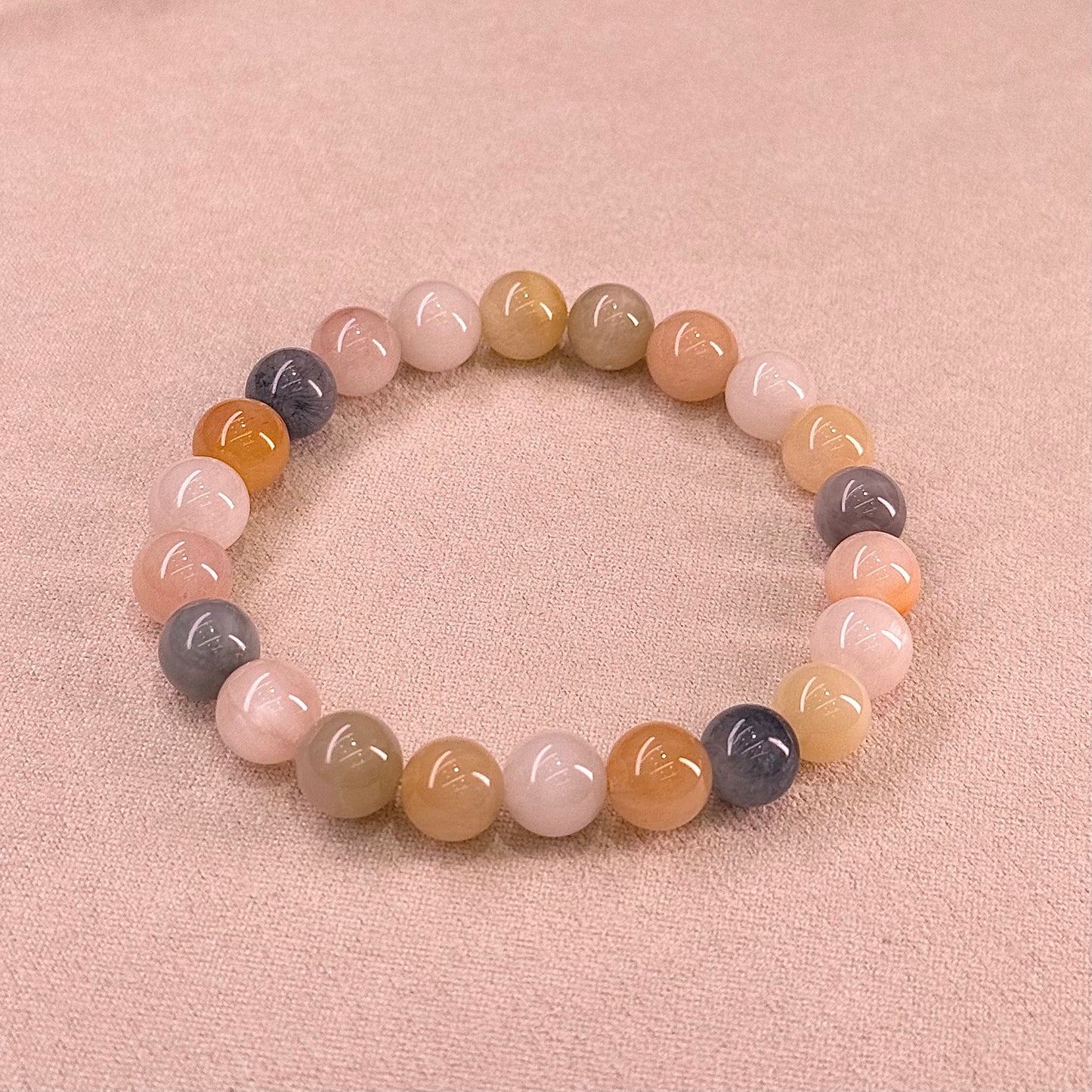 Rabbit Hair Quartz Bracelet 糖果色油画体 彩兔毛 - Candy House 糖果屋 D