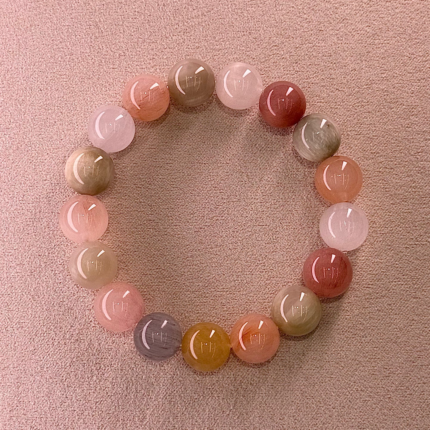 Rabbit Hair Quartz Bracelet 糖果色 果冻体 彩兔毛 - Fruit Hard Candy 水果硬糖 A