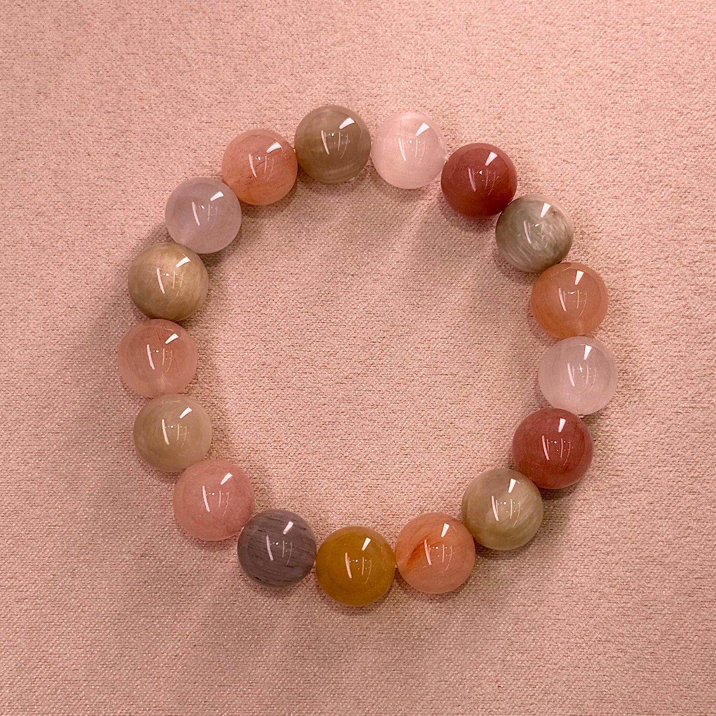 Rabbit Hair Quartz Bracelet 糖果色 果冻体 彩兔毛 - Fruit Hard Candy 水果硬糖 A