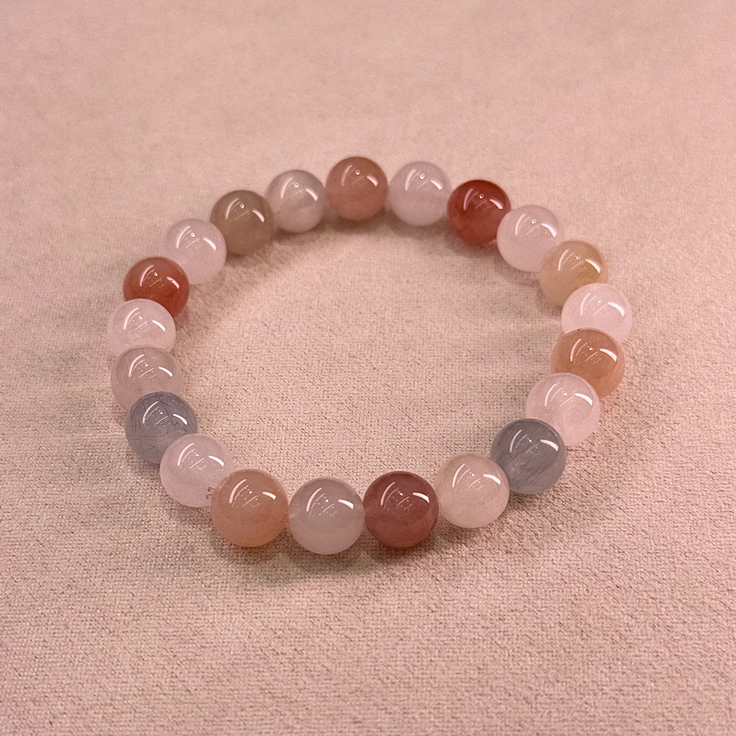 Rabbit Hair Quartz Bracelet 糖果色 果冻体 彩兔毛 - Fruit Hard Candy 水果硬糖 B