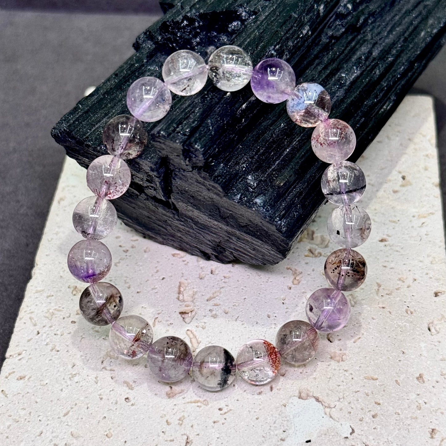 Blackcurrant Super Seven Bracelet 黑加仑 超七水晶 - Venom 毒液
