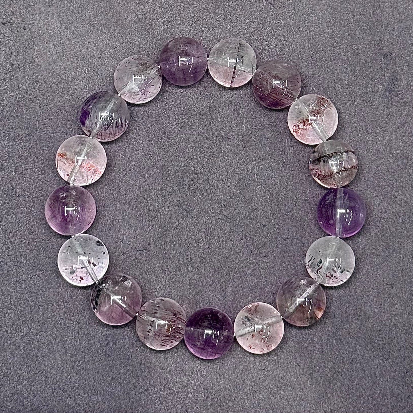 Super Seven Bracelet 一线天 烟花 彼岸花 毒液半盆 金草莓 黑加仑 超七水晶 - Gothic Starry River 哥特星河