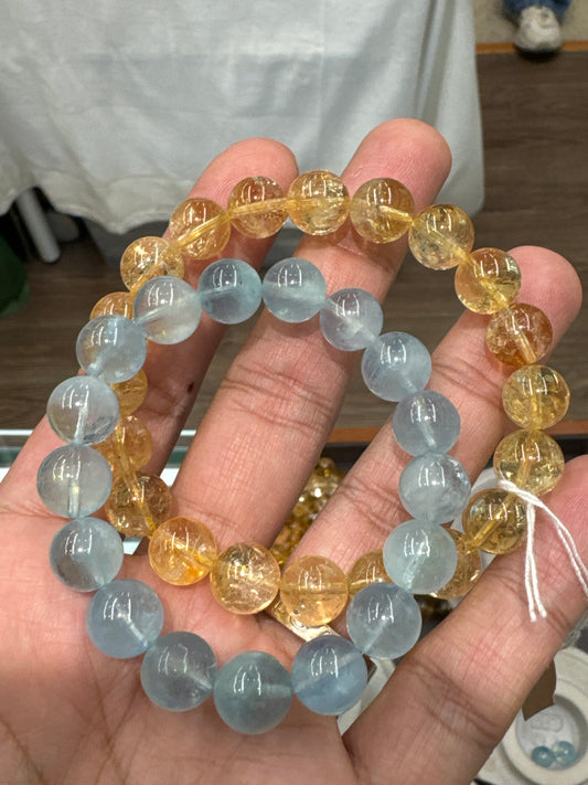 Labor Day Special Sale Combo Citrine and Aquamarine Quartz