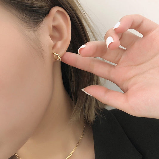 Knot of Fate - S925 Sterling Silver Stud Earrings