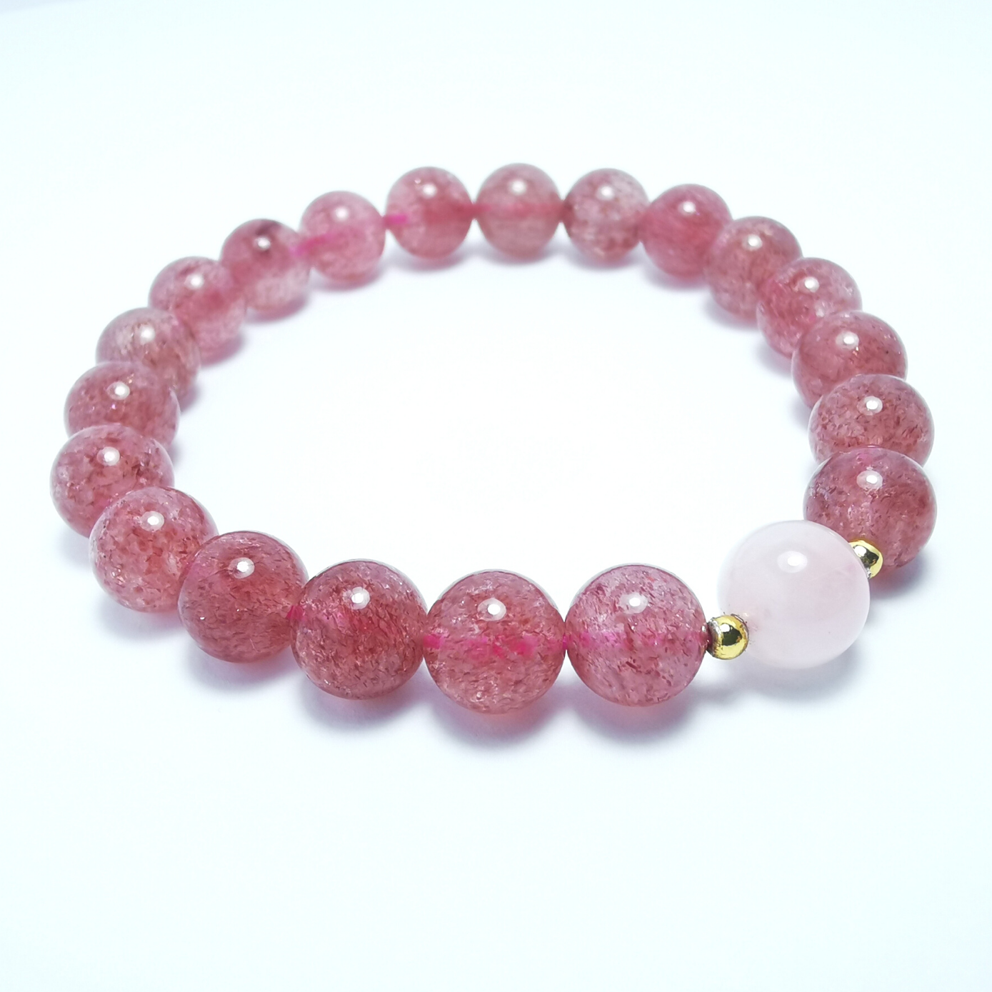 Crystal Love - Bracelet - Rose Quartz & Strawberry Quartz