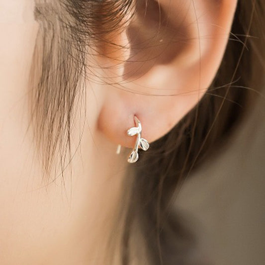 Fortune Leaves - S925 Sterling Silver Hook Earrings
