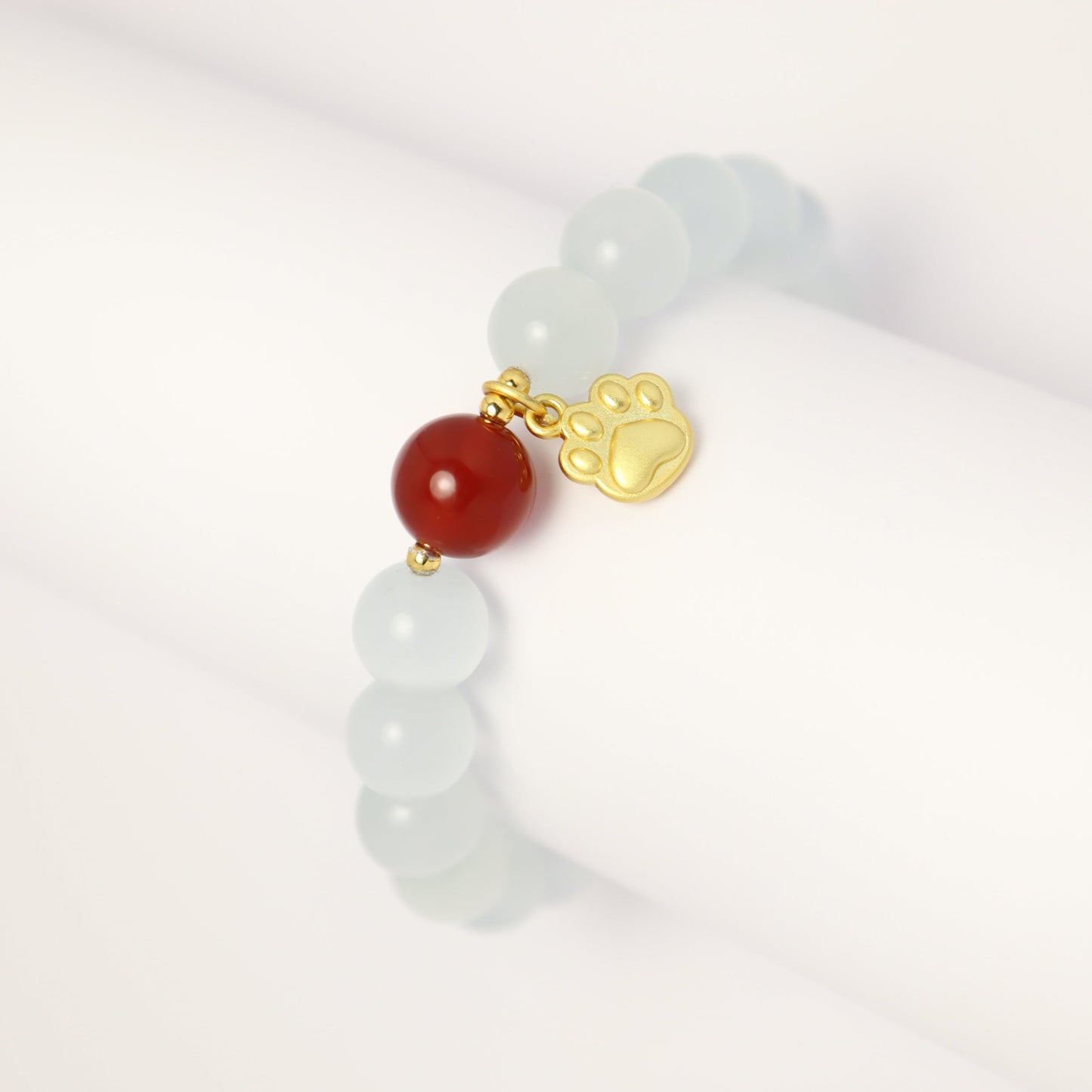 Soft Kitty - Cat Eye Stone & Red Agate Bracelet