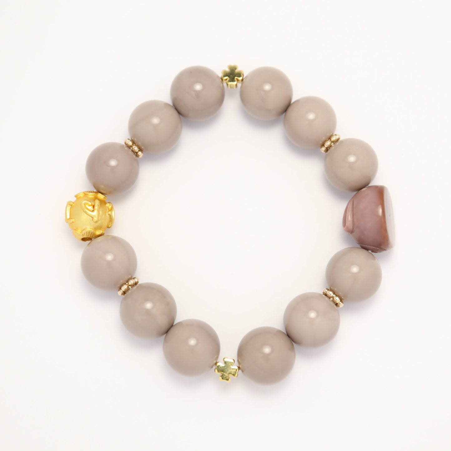 Moon Rabbit - Alashan Agate Bracelet