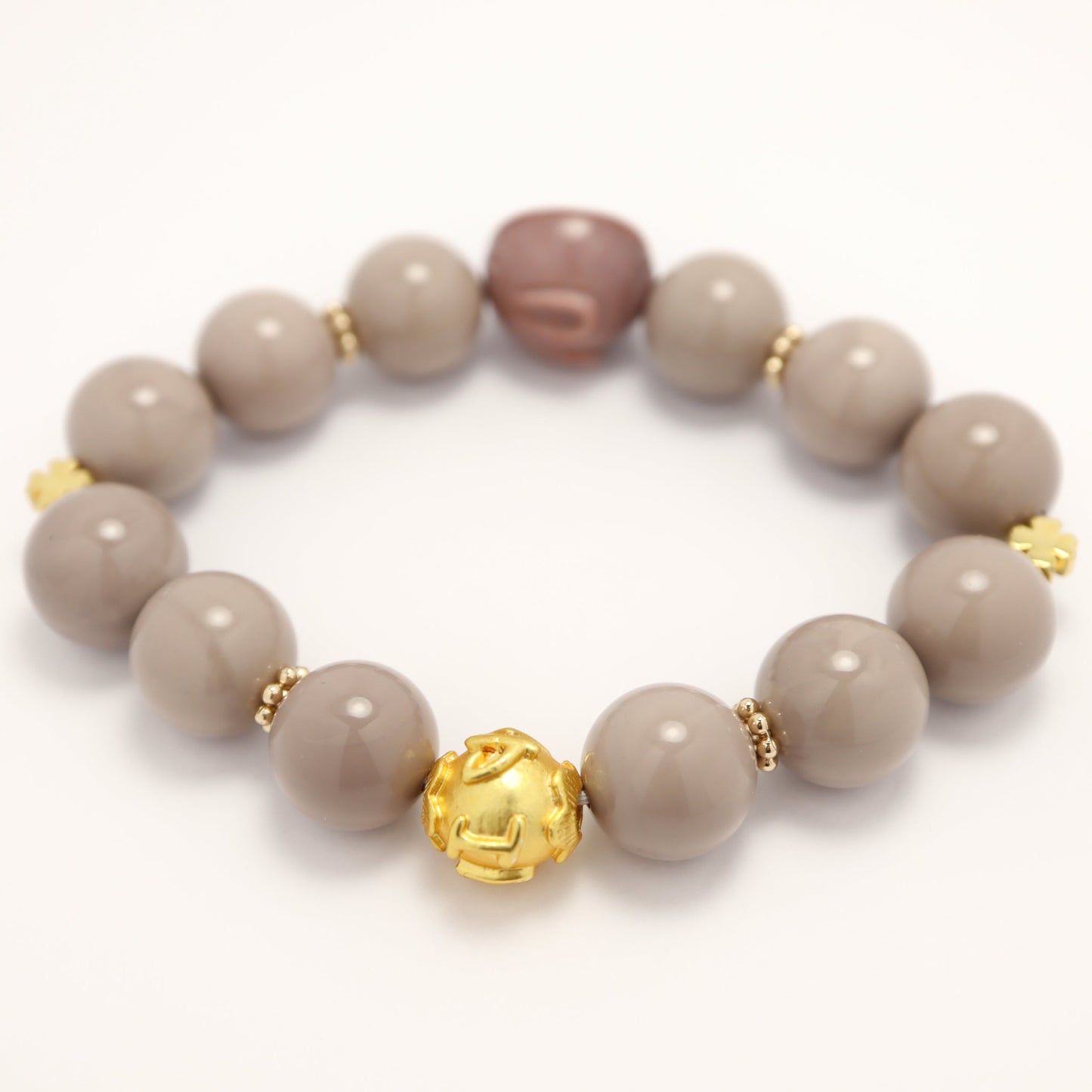 Moon Rabbit - Alashan Agate Bracelet