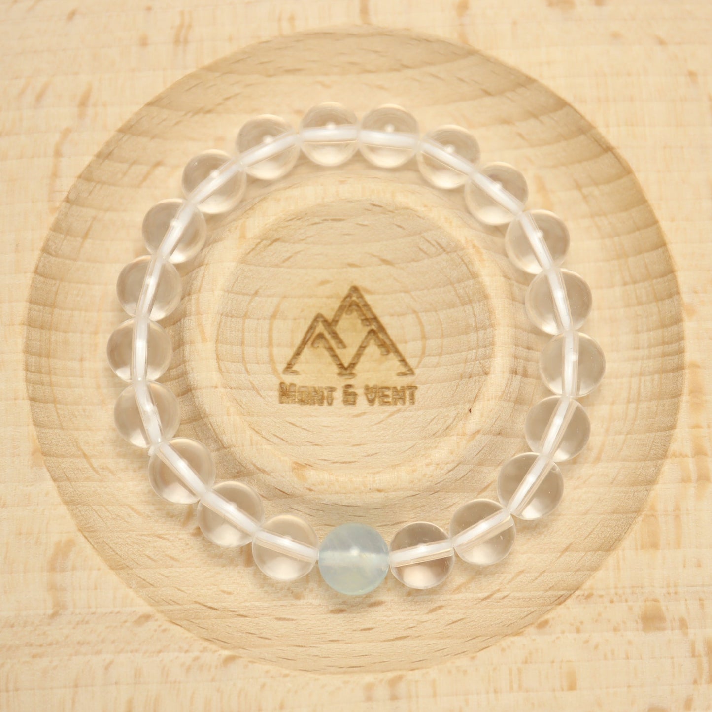Tranquil Ocean - Clear Quartz & Aquamarine Bracelet