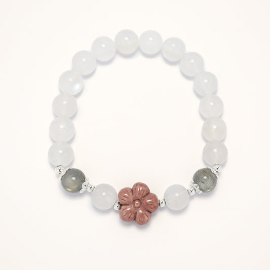 Moon & Mei - Alashan Agate Moonstone Bracelet