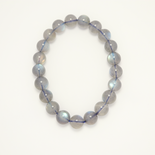 Grey Moonstone Blue Shine Bracelet (7mm, 8mm, 8.5mm, 9mm, 11mm)