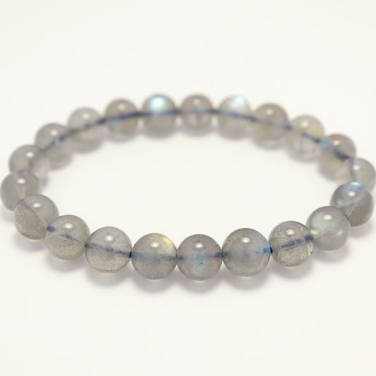 Grey Moonstone Blue Shine Bracelet (7mm, 8mm, 8.5mm, 9mm, 11mm)