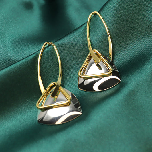 Modern LUX Triangular Drop Earrings