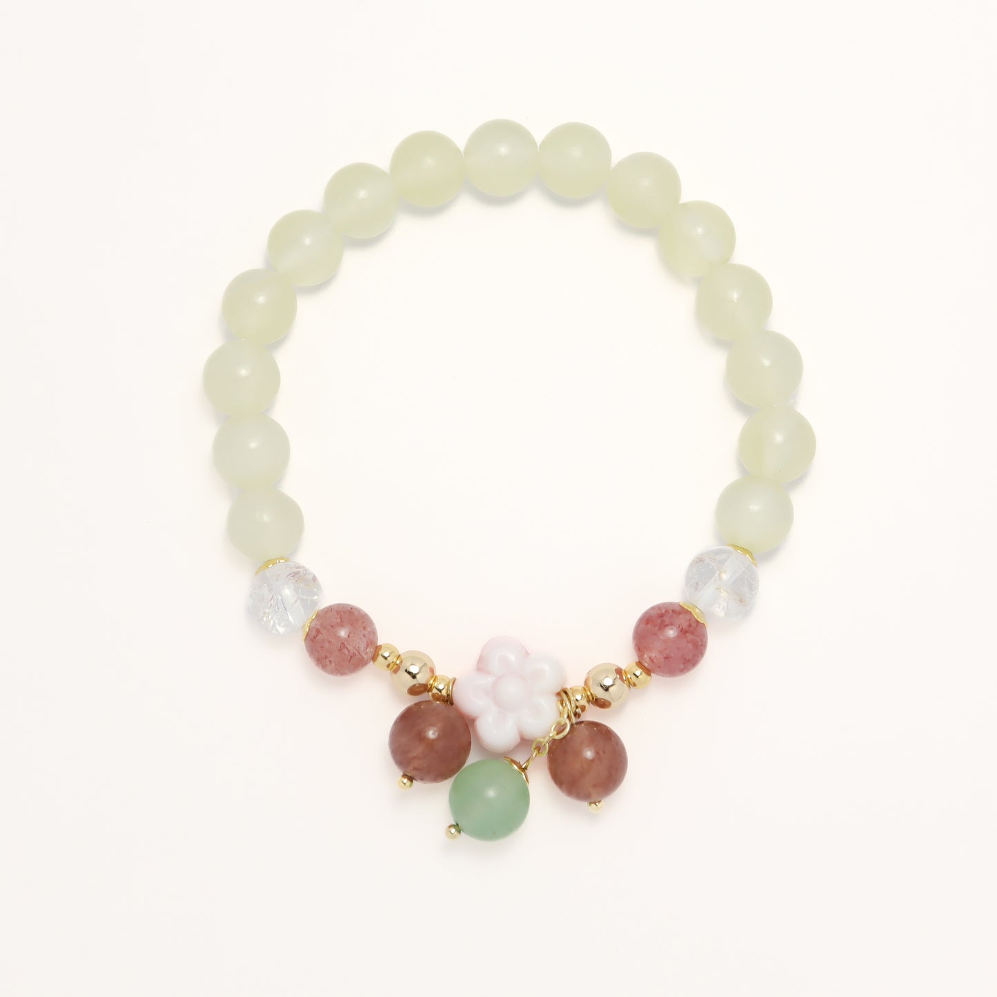 Cherry Blossom - Queen Conch & Gemstones Bracelet