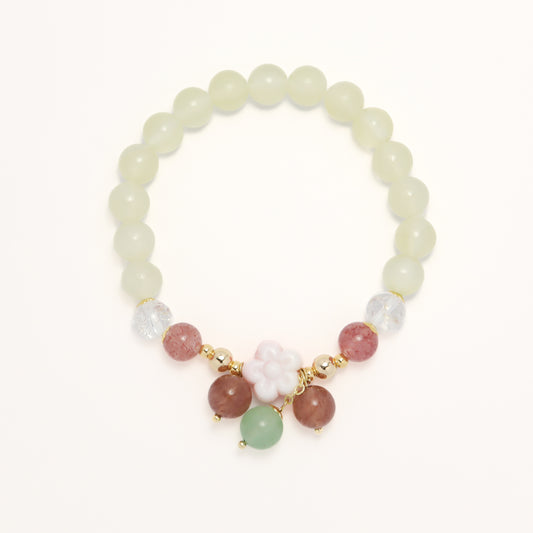 Cherry Blossom - Queen Conch & Gemstones Bracelet