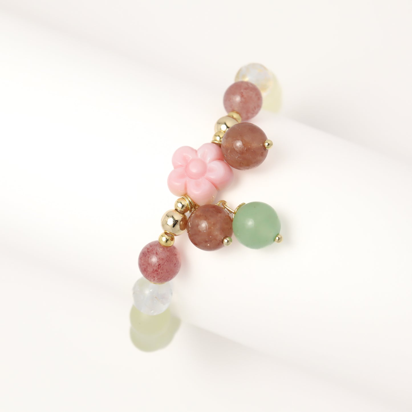 Cherry Blossom - Queen Conch & Gemstones Bracelet