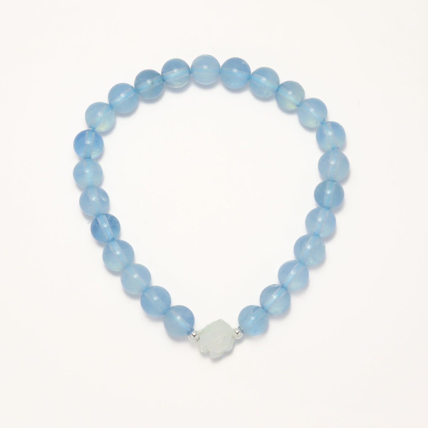 Ocean Flower - Aquamarine & Nature Shell Bracelet