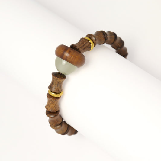 Green Sandalwood & Luminous Stone Bracelet (Female & Male)