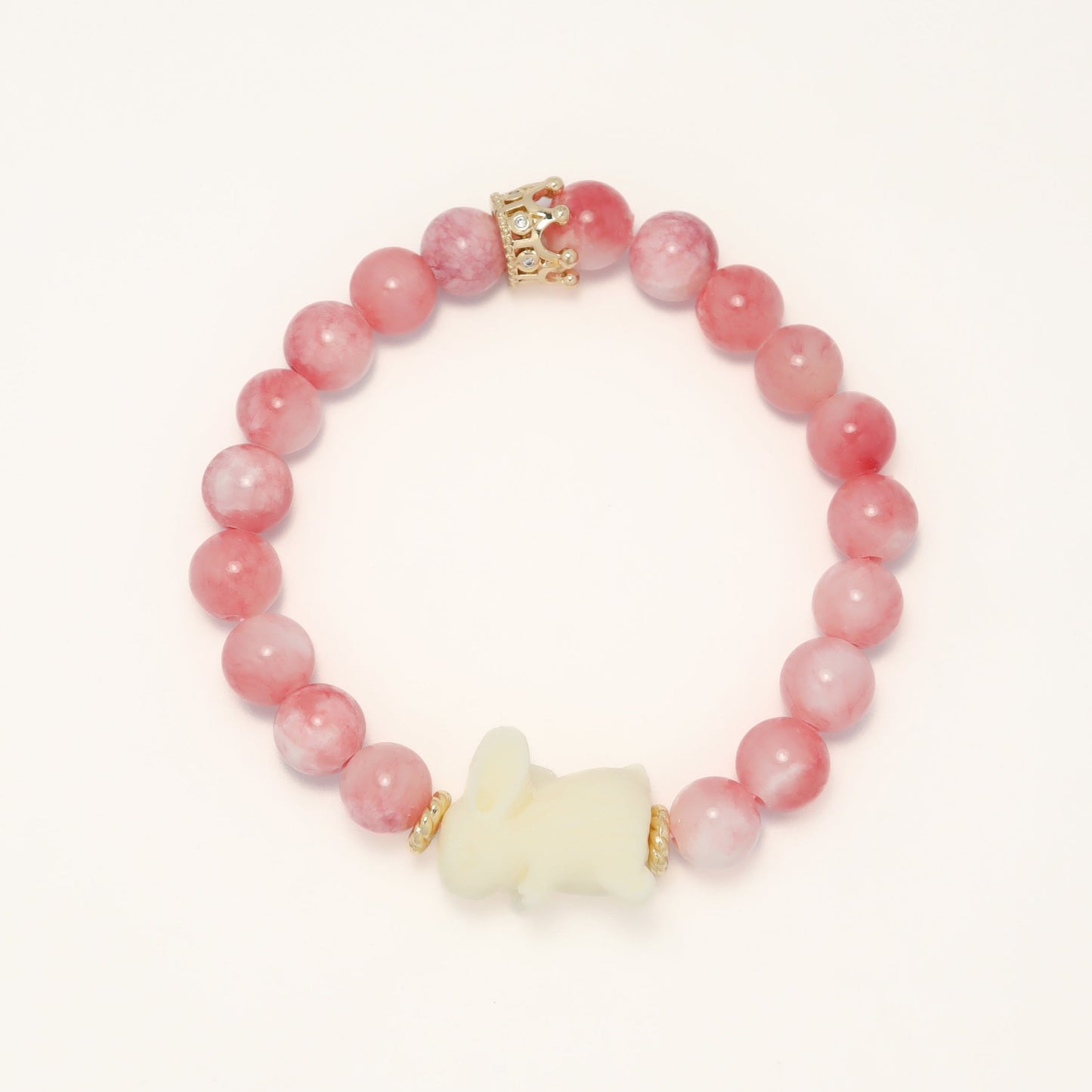 Princess Bunny - Ivory Nut & Semiprecious Stone Bracelet