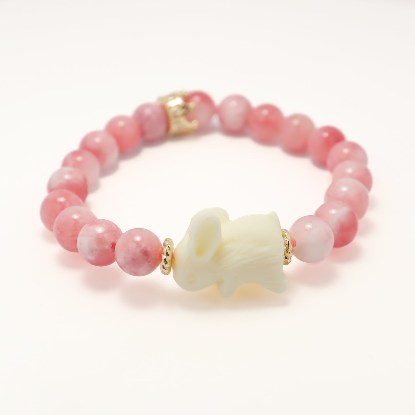 Princess Bunny - Ivory Nut & Semiprecious Stone Bracelet