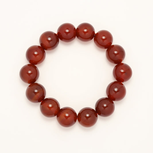 Noble - Red Agate Bracelet (14mm)