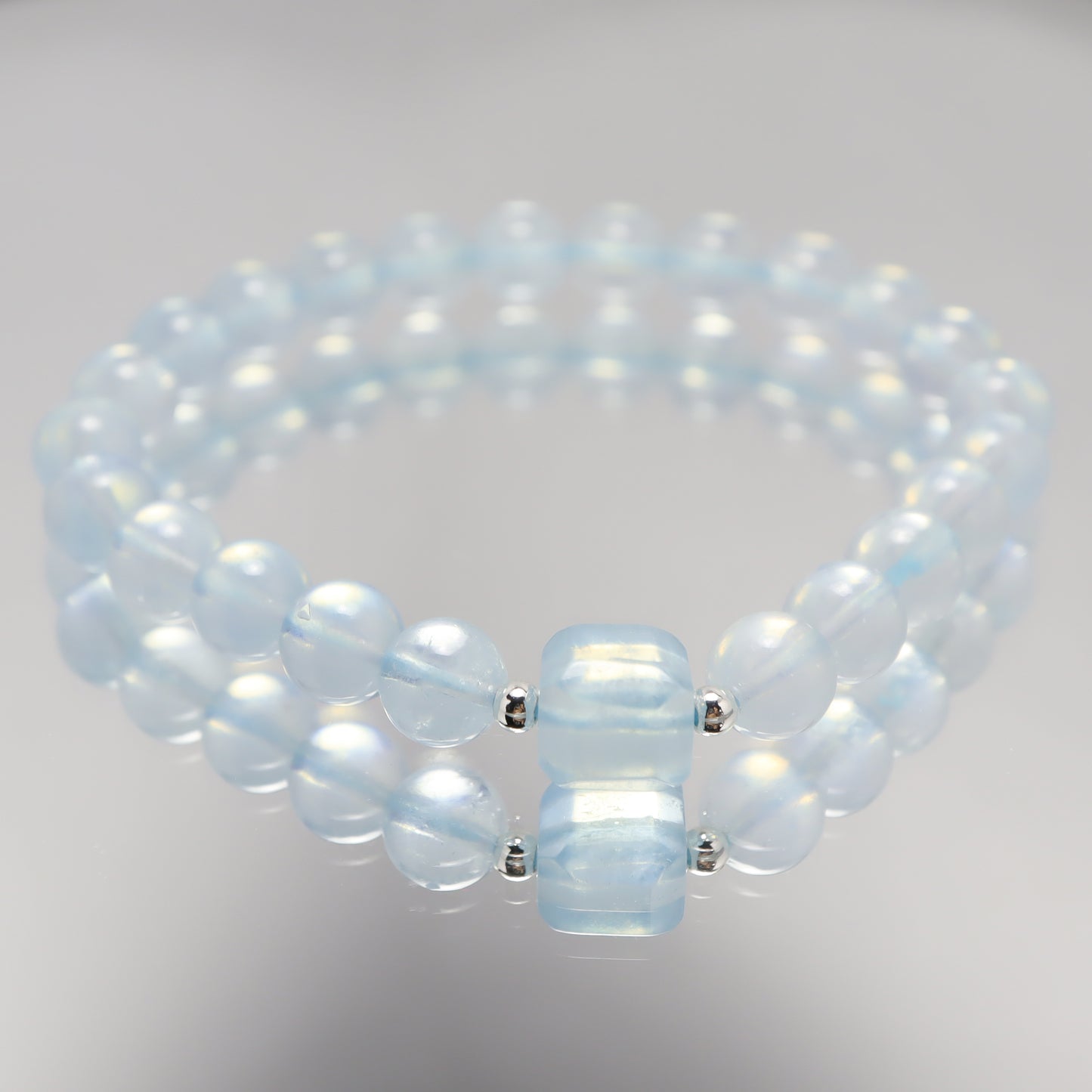 Ocean Blue Cube Aquamarine Bracelet